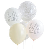 Floral Baby Hello Baby Shower Balloon Bundle 5pk
